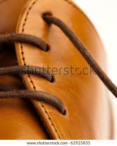 leather shoe closeup