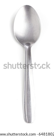metal spoon isolated on a white background