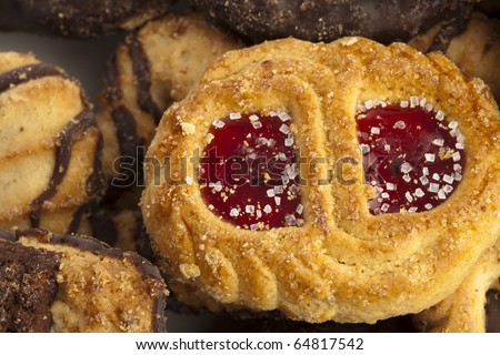 extreme closeup of a delicious butter biscuits