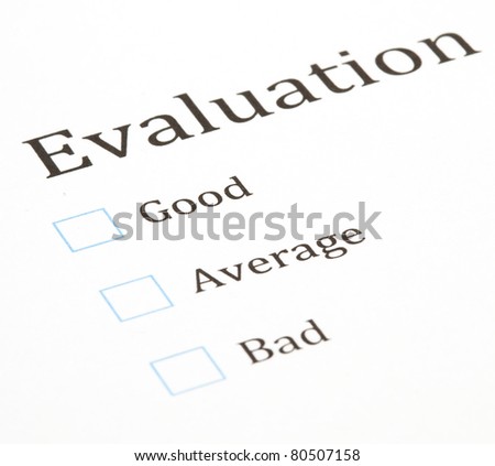 evaluation test paper document, extreme closeup photo