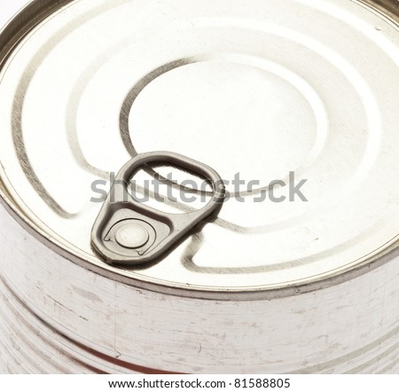 aluminum tin can, ring pull extreme closeup