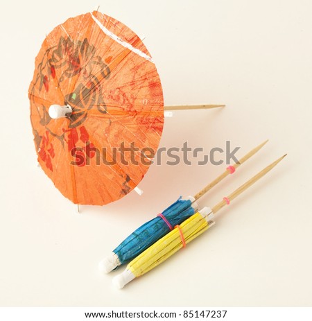 cocktail umbrella isolated on a white background
