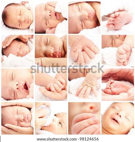 new born baby composition