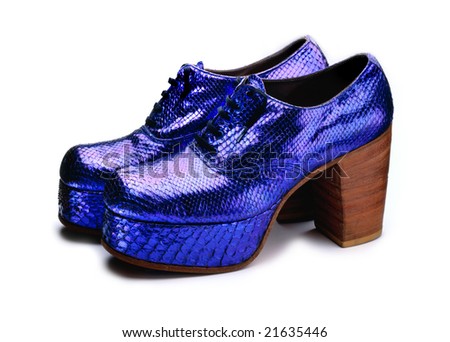 Blue Snakeskin Shoes