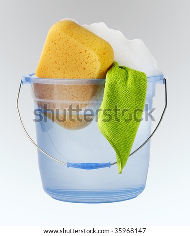 ))*(( صـوره مـنـي وصـوره مـنـك ))*(( - صفحة 2 Stock-photo-bucket-of-water-soap-suds-sponge-and-towel-35968147
