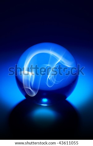 Dramatically shot crystal ball with smokey effect