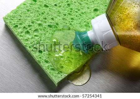 squeezed onto green sponge