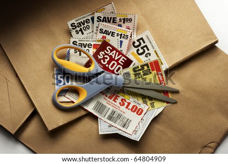 coupon and scissors