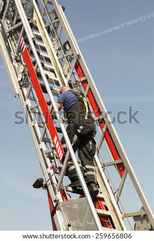 fire fighter Climbing stairs