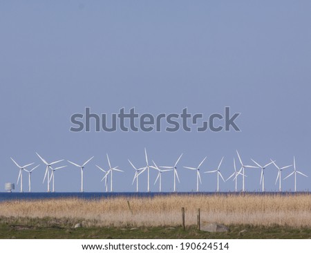 Offshore wind power station in the Baltic sea