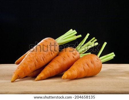 carrot on a black background