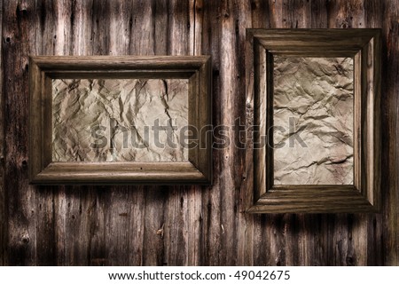 wooden print-holder on wood background