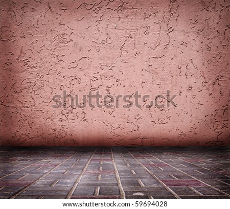 interior of old apartment as background