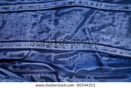 dark blue spotted jean as background