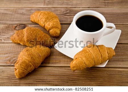 Suete cu fete - Pagina 10 Stock-photo-croissants-and-cup-of-coffee-on-a-wooden-background-82508251