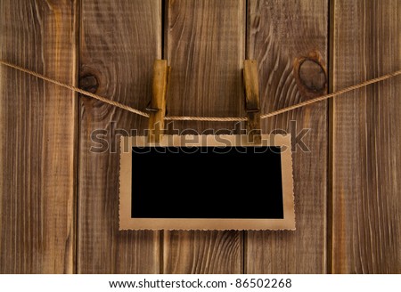 old photos on the background of wooden