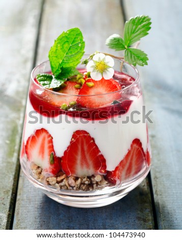 halved strawberries