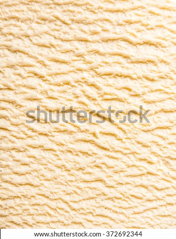 Abstract Texture Background - Close Up of Ridges in Surface of Creamy, Sweet and Cold Vanilla Bourbon Frozen Dairy Ice Cream Dessert