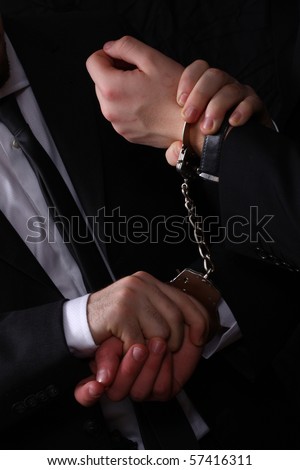 stock photo handcuffed