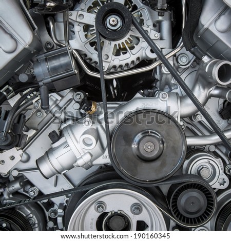 Car Engine Modern powerful car engine motor unit clean and shiny Car Engine Modern powerful car engine motor unit clean and shiny