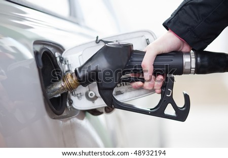 Car fueling at the gas station