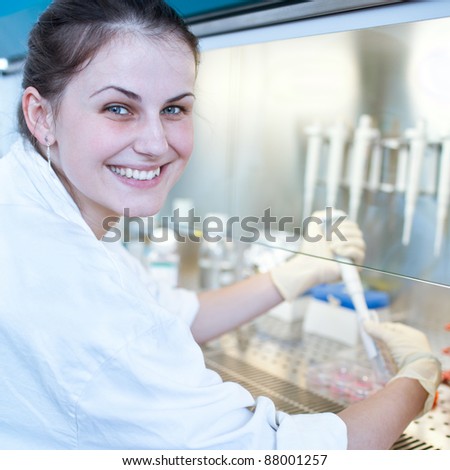 portrait of a female researcher working in a lab