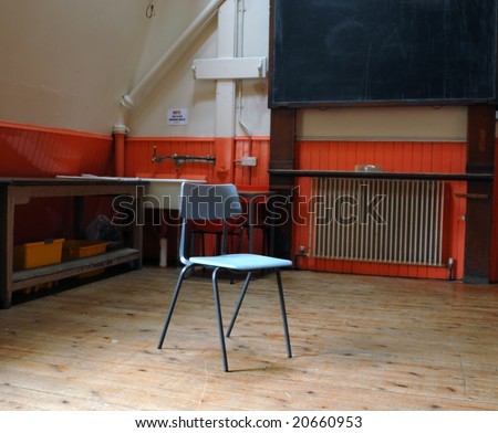 Empty school chair