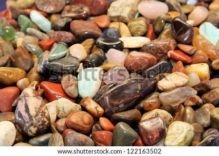 Close-up Picture of Pile of Semi Precious Stones
