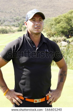 GIBBS, HERSCHELLE  - NOVEMBER 17: International Protea Cricket Guest Player at Gary Player Charity Invitational Golf Tournament  November  17, 2013, Sun City, South Africa. After the awards ceremony.
