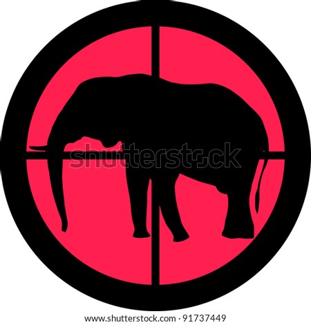 In the scope series - Elephant in the cross-hair of a gun?s telescope. Can be symbolic for need of protection, being tired of, intolerance or being under investigation.