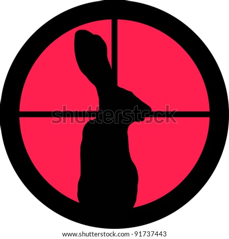In the scope series - Rabbit in the cross-hair of a gun?s telescope. Can be symbolic for need of protection, being tired of, intolerance or being under investigation.