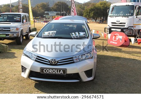 THABAZIMBI, SOUTH AFRICA - JUNE 28: Corolla Model Toyota Vehicle Display at Wildsfees (Game Festival) on June 28, 2014 in Thabazimbi South Africa.