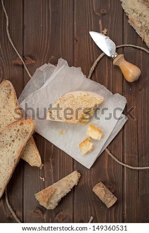 Seasoned italian Cheese with slice of bread