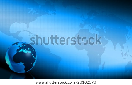Planet earth with light background