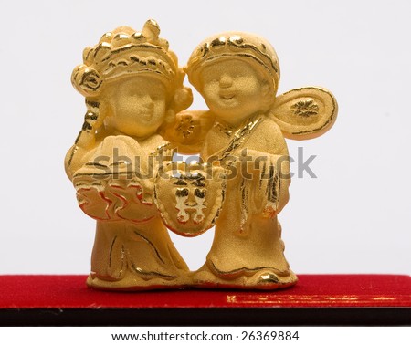 gold China classical dolls