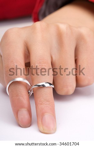 This jewelry with the woman's hand