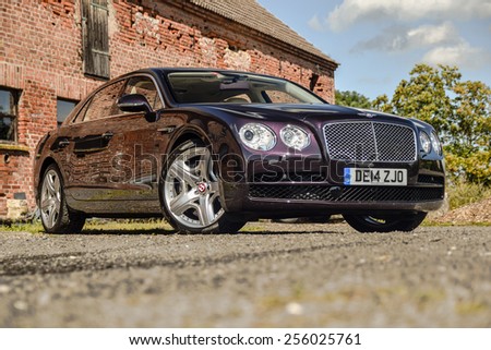 BERLIN - AUGUST 2014: Bentley Flying Spur during the test drive event for automotive journalists from Eastern Europe.