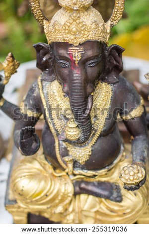 Statue of god Lord Ganesha in a blessing posture