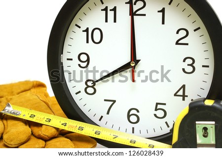 A clock reminds the workers that its time to start the day.