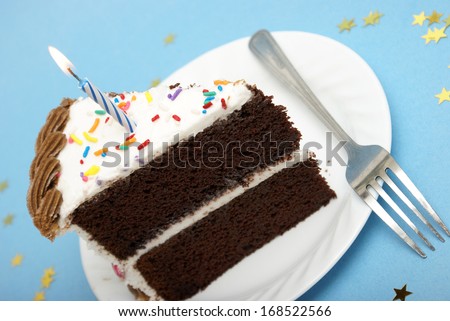 A piece of cake to celebrate the occassion.