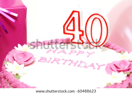 Beautiful Birthday Cakes on 40th Birthday Cake Stock Photo 60488623   Shutterstock