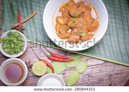 Kaeng Hung Ley Moo (Pork Curry),Pork curry Northern Thai style.(Khang Hung Ley)