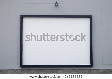 blank poster on cement background