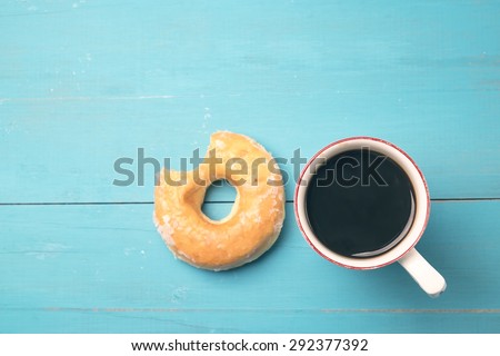 fresh donut with coffee