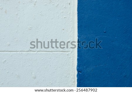 White cement and blue cement background