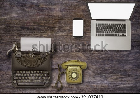 Past, present and future of technology and devices, from typewriter to computer