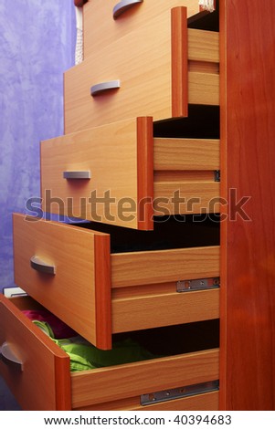 a one bedroom drawers for storing clothes