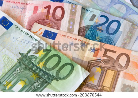 European Union Currency, Euro notes.