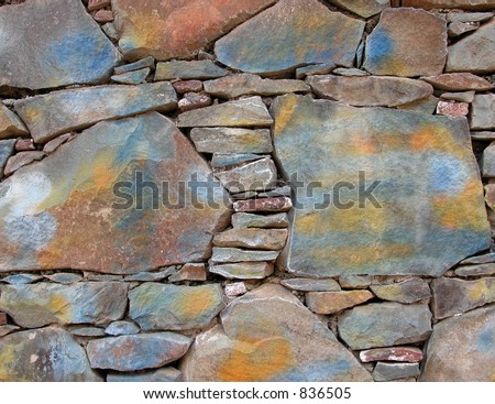 Painted Stone Wall