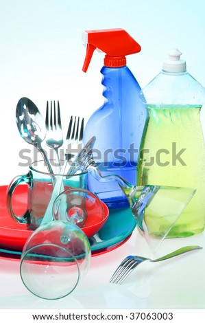 Background washing ware. Kitchen utensil